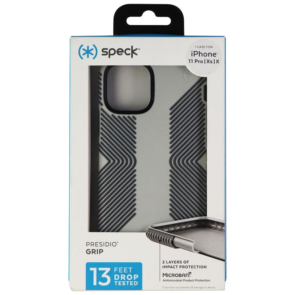 Speck Presidio Grip Case for iPhone 11 Pro/Xs/X - Marble Grey/Anthracite Grey Cell Phone - Cases, Covers & Skins Speck - Simple Cell Bulk Wholesale Pricing - USA Seller