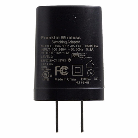 Franklin Wireless (DSA-5PFK-05) 5V 1A Wall Adapter for USB Devices - Black Cell Phone - Cables & Adapters Franklin Wireless    - Simple Cell Bulk Wholesale Pricing - USA Seller