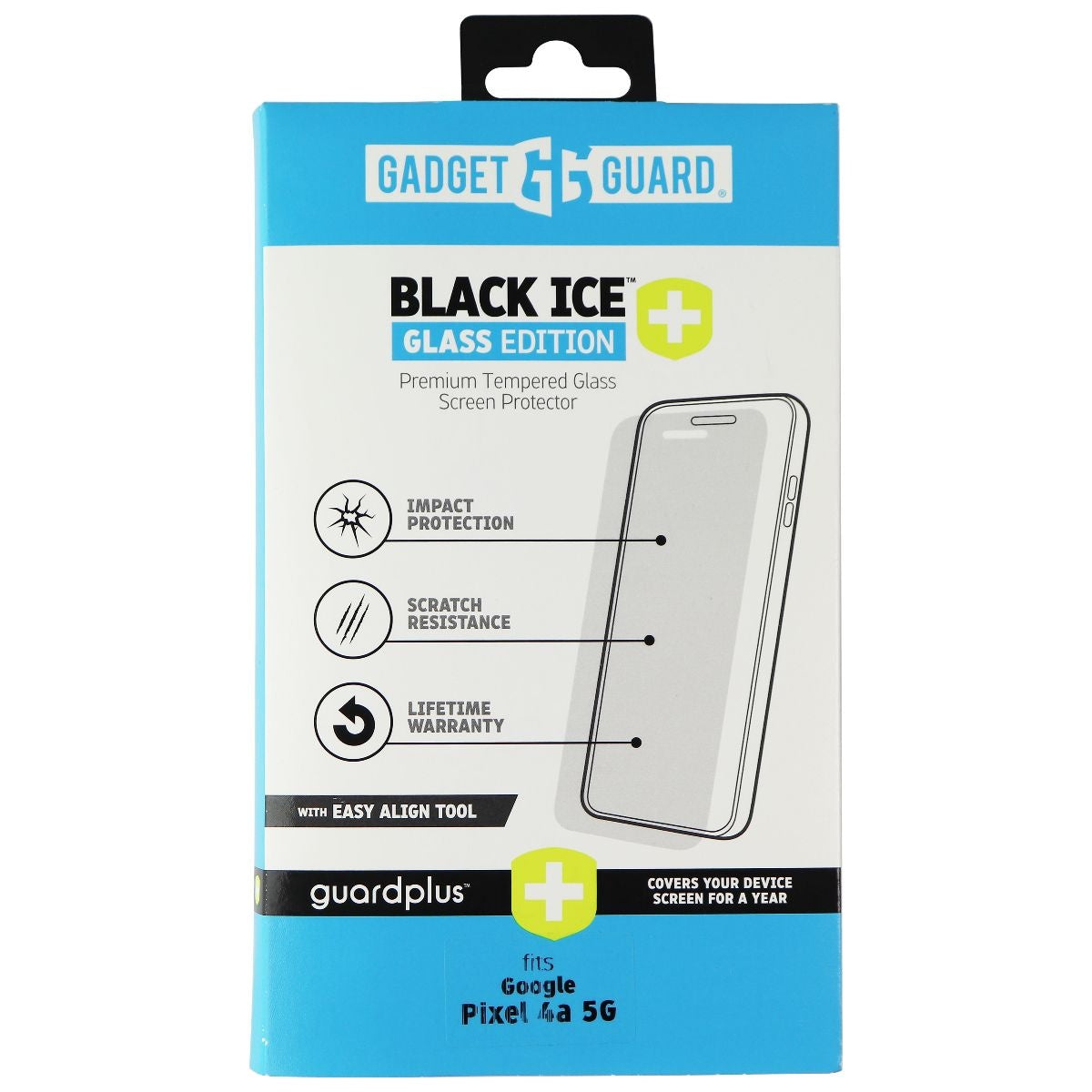 Gadget Guard Black Ice Plus Glass Edition Screen Protector for Pixel 4a 5G Cell Phone - Screen Protectors Gadget Guard - Simple Cell Bulk Wholesale Pricing - USA Seller