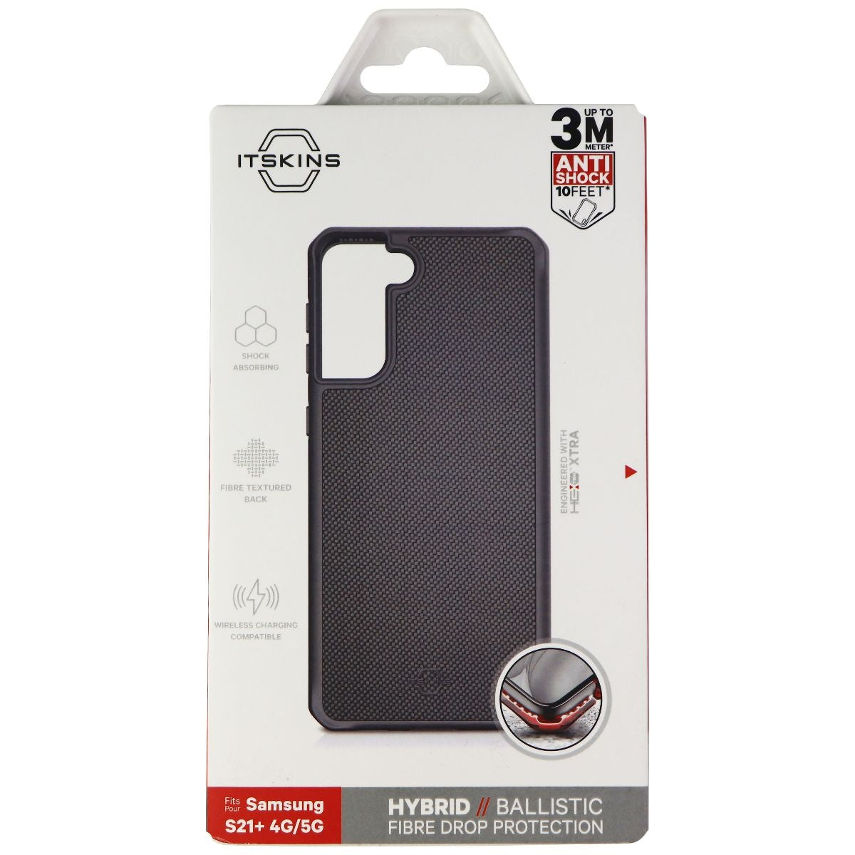 ITSKINS Hybrid Ballistic Case for Samsung Galaxy (S21+) 5G - Gray Cell Phone - Cases, Covers & Skins ITSKINS - Simple Cell Bulk Wholesale Pricing - USA Seller