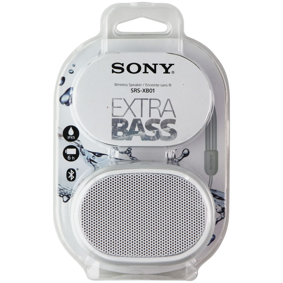Sony SRS-XB01 Compact Portable Bluetooth Speaker - White Home Multimedia - Home Speakers & Subwoofers Sony - Simple Cell Bulk Wholesale Pricing - USA Seller