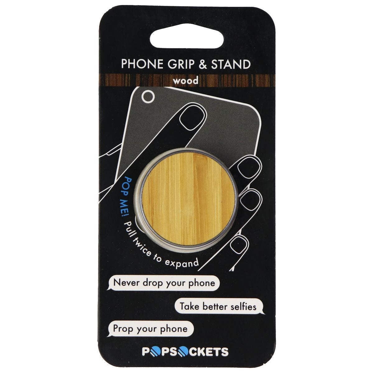 PopSockets: Collapsible Grip & Stand for Phones and Tablets - Bamboo Cell Phone - Mounts & Holders PopSockets - Simple Cell Bulk Wholesale Pricing - USA Seller