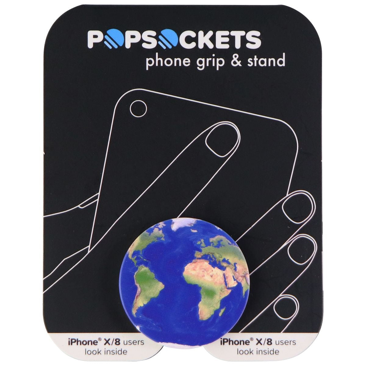 PopSockets: Collapsible Grip & Stand for Phones and Tablets - Topographic World Cell Phone - Mounts & Holders PopSockets - Simple Cell Bulk Wholesale Pricing - USA Seller