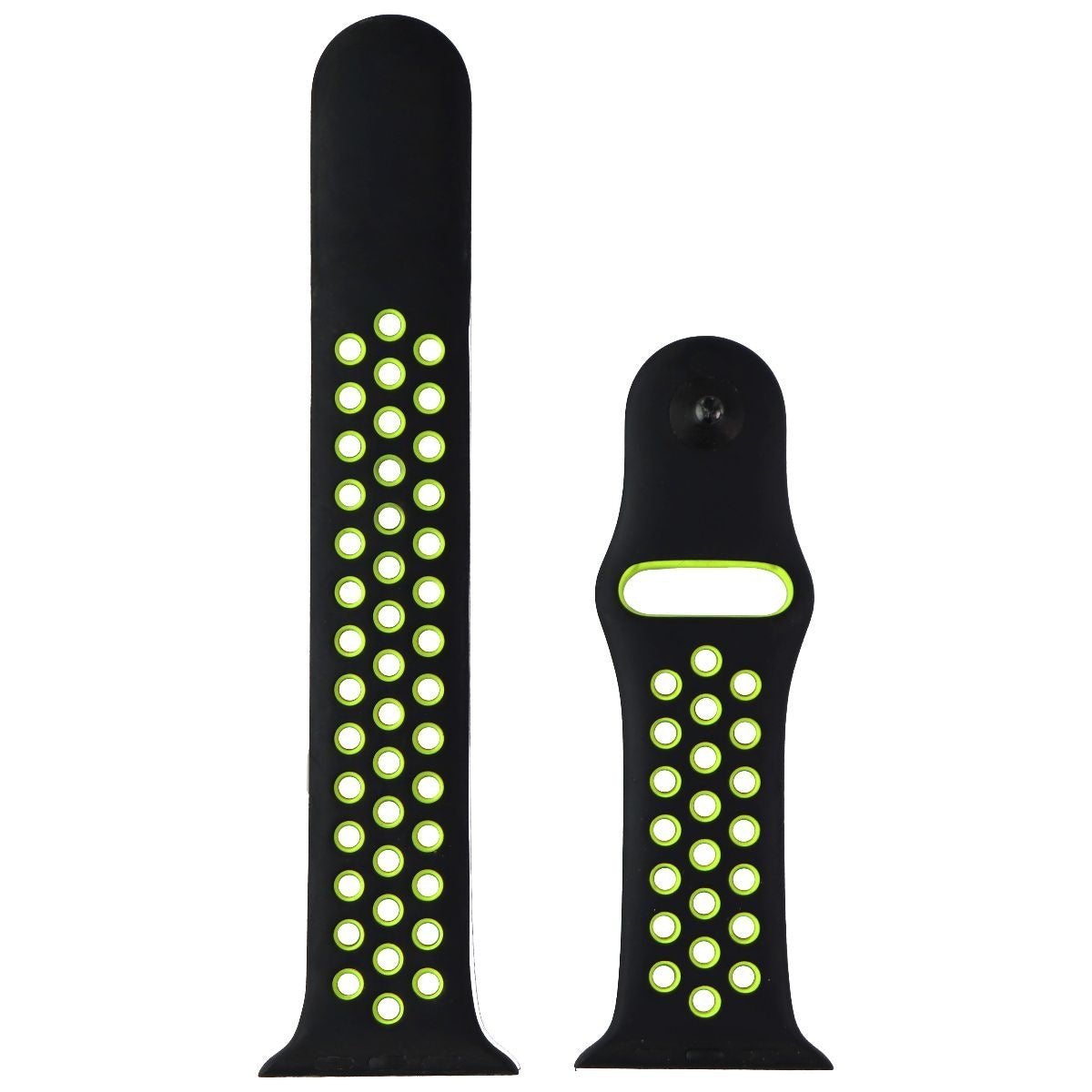 Apple (38mm) Nike Sport M/L Band for Apple Watch 38/40/41mm - Black/Volt Smart Watch Accessories - Watch Bands Apple - Simple Cell Bulk Wholesale Pricing - USA Seller