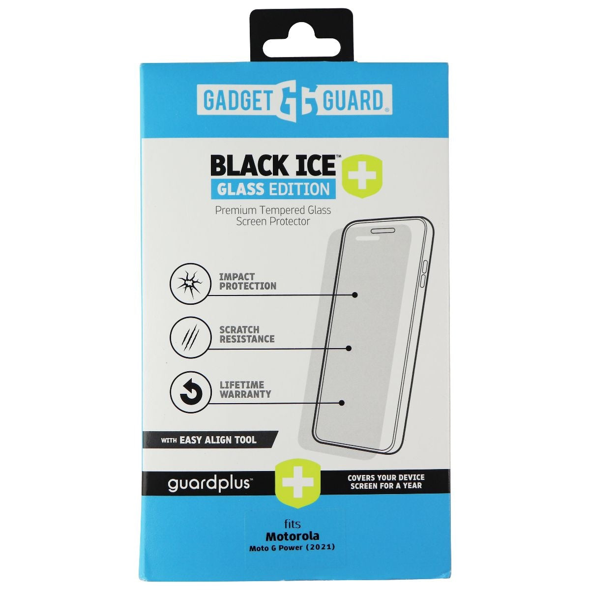Gadget Guard Black Ice+ Glass Edition Screen Protector for Moto G Power (2021) Cell Phone - Screen Protectors Gadget Guard - Simple Cell Bulk Wholesale Pricing - USA Seller