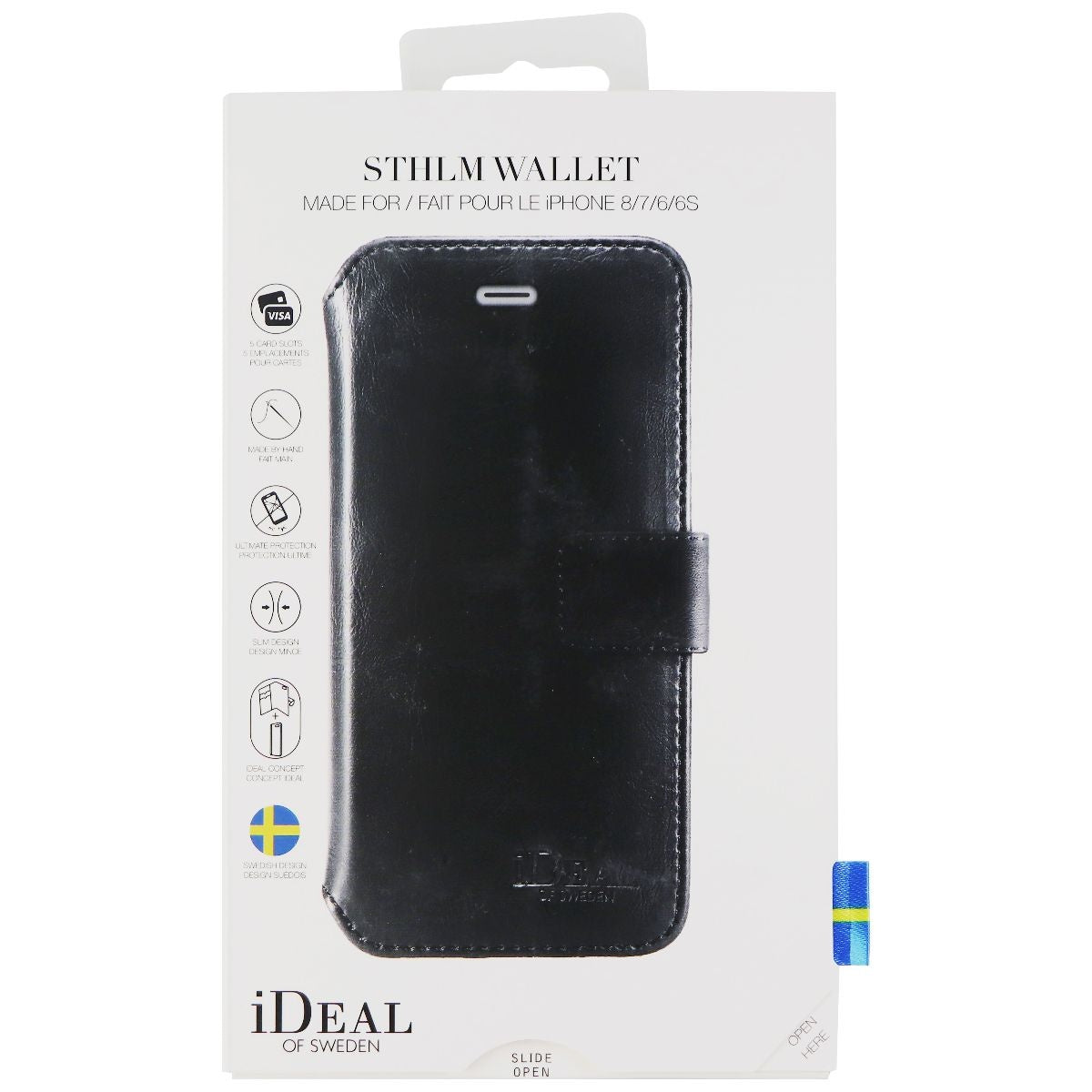 iDeal of Sweden STHLM Wallet Case for Apple iPhone SE (2nd Gen) / 8 & 7 - Black Cell Phone - Cases, Covers & Skins iDeal of Sweden - Simple Cell Bulk Wholesale Pricing - USA Seller