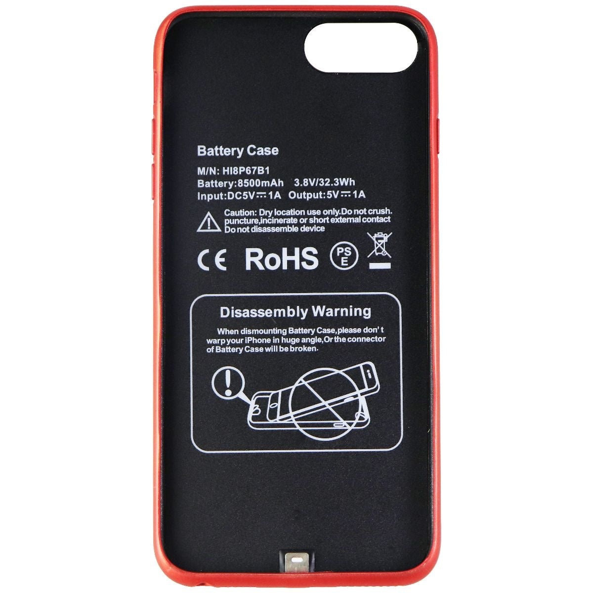 8500mAh Rechargeable Battery Case for Apple iPhone 8 Plus & 7 Plus - Red Cell Phone - Cases, Covers & Skins Unbranded - Simple Cell Bulk Wholesale Pricing - USA Seller