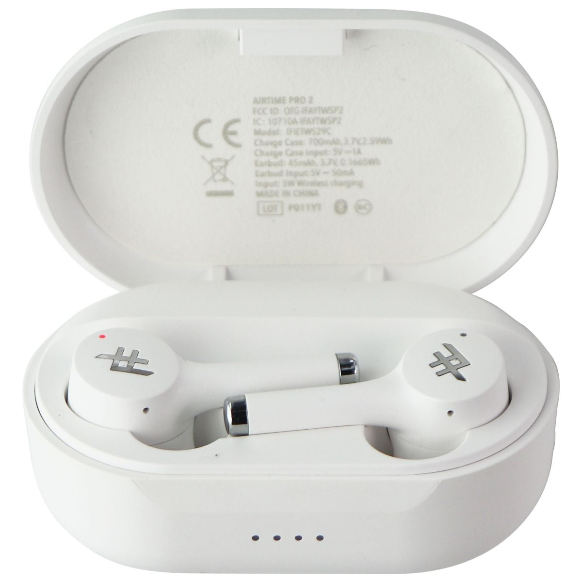 iFrogz Airtime Pro Truly Wireless Earbuds and Charge Case White
