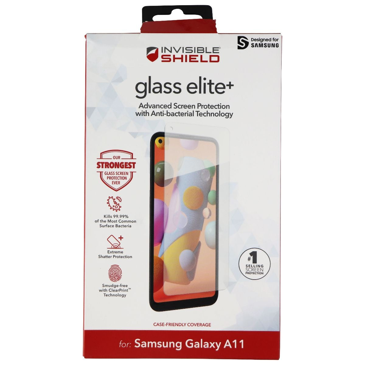 ZAGG Invisible Shield (Glass Elite+) Protector for Samsung Galaxy A11 - Clear Cell Phone - Screen Protectors Zagg - Simple Cell Bulk Wholesale Pricing - USA Seller