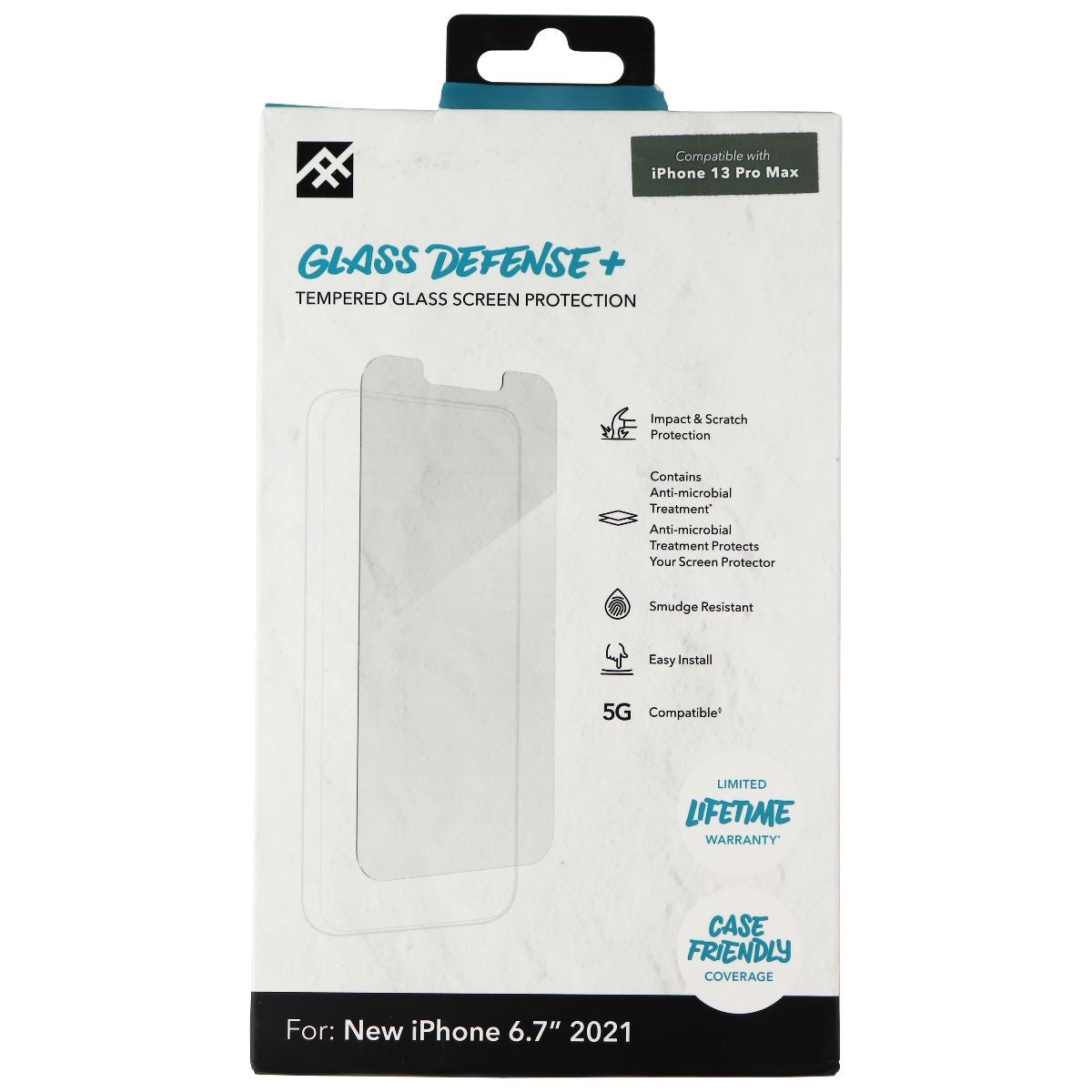 ZAGG iFrogz Glass Defense+ Screen Protector for iPhone 13 Pro Max - Clear Cell Phone - Screen Protectors Zagg - Simple Cell Bulk Wholesale Pricing - USA Seller