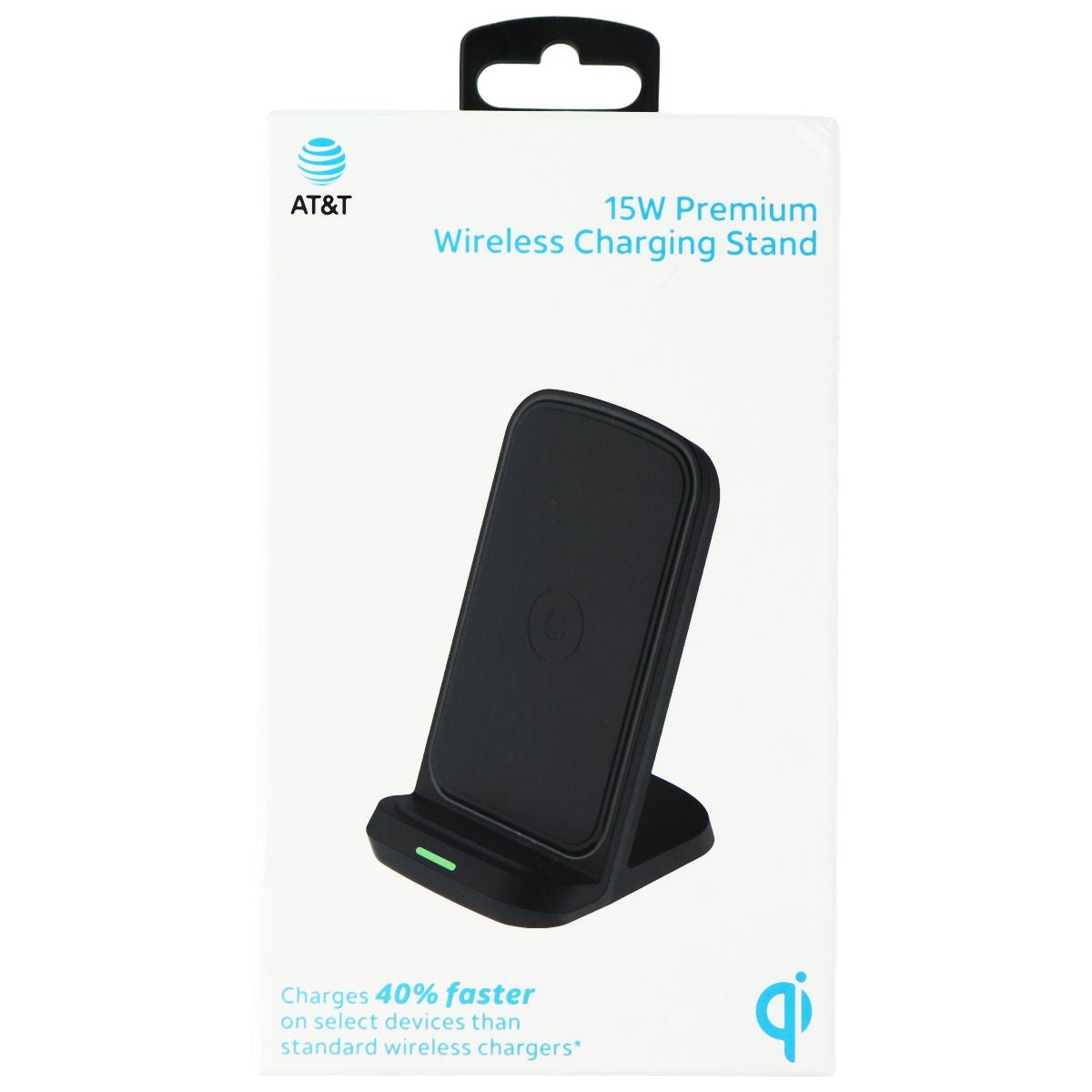 AT&T (15W) Wireless Qi Charging Stand (12V/1.5A) - Black Cell Phone - Chargers & Cradles AT&T - Simple Cell Bulk Wholesale Pricing - USA Seller
