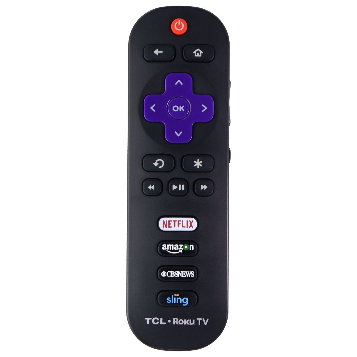TCL Remote Control with Netflix/Amazon/CBSnews/Sling Hotkeys - Black TV, Video & Audio Accessories - Remote Controls TCL - Simple Cell Bulk Wholesale Pricing - USA Seller