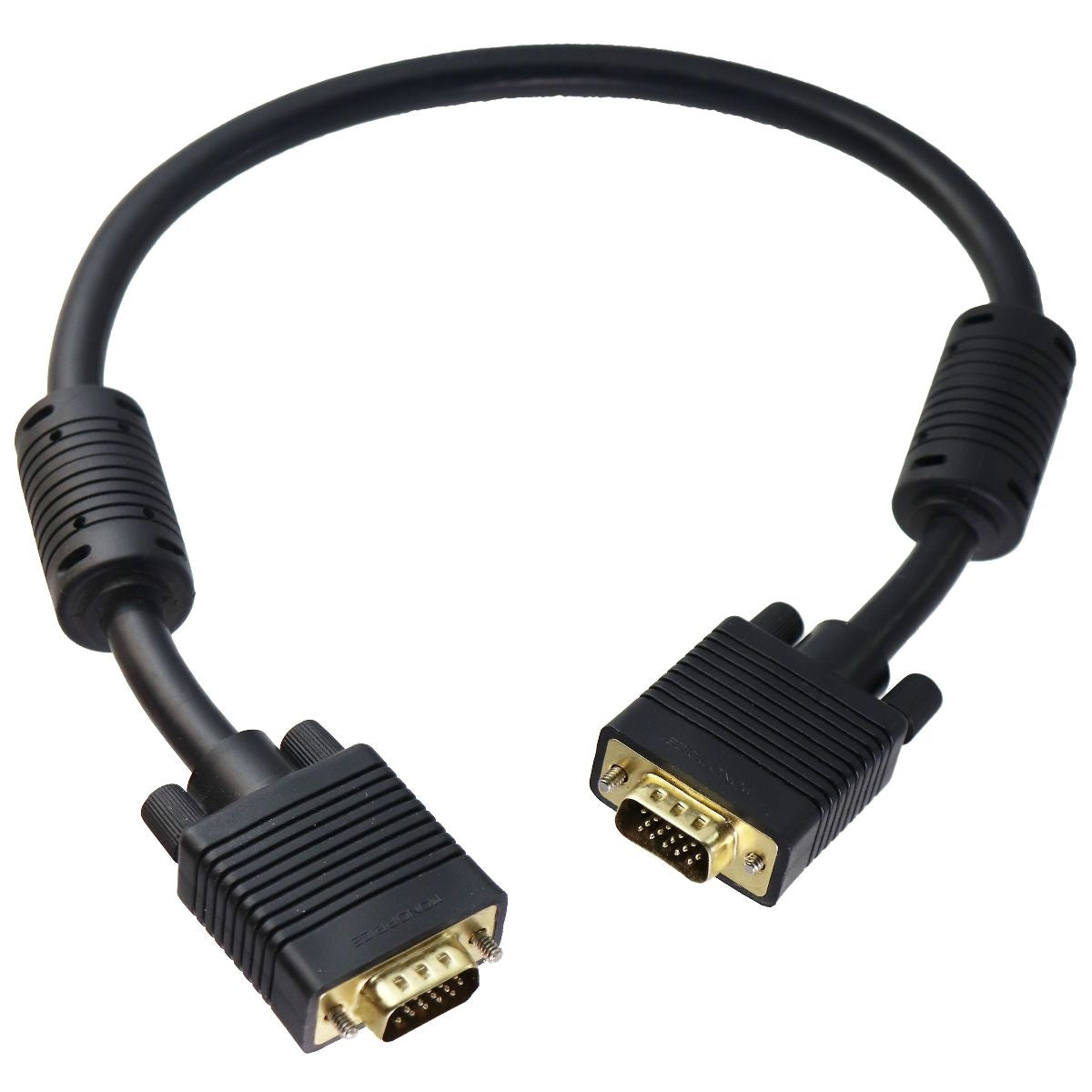 Monoprice VGA to VGA Cable - 1ft - Gold Contacts - Black TV, Video & Audio Accessories - Video Cables & Interconnects Monoprice - Simple Cell Bulk Wholesale Pricing - USA Seller