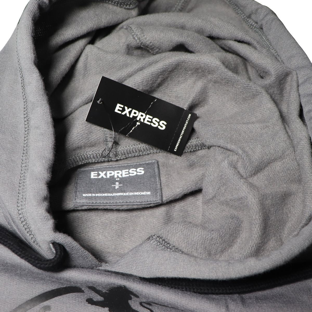 Express New York Soft Mens Sweatshirt - Gray/Black (Small/P) Other Sporting Goods Express - Simple Cell Bulk Wholesale Pricing - USA Seller