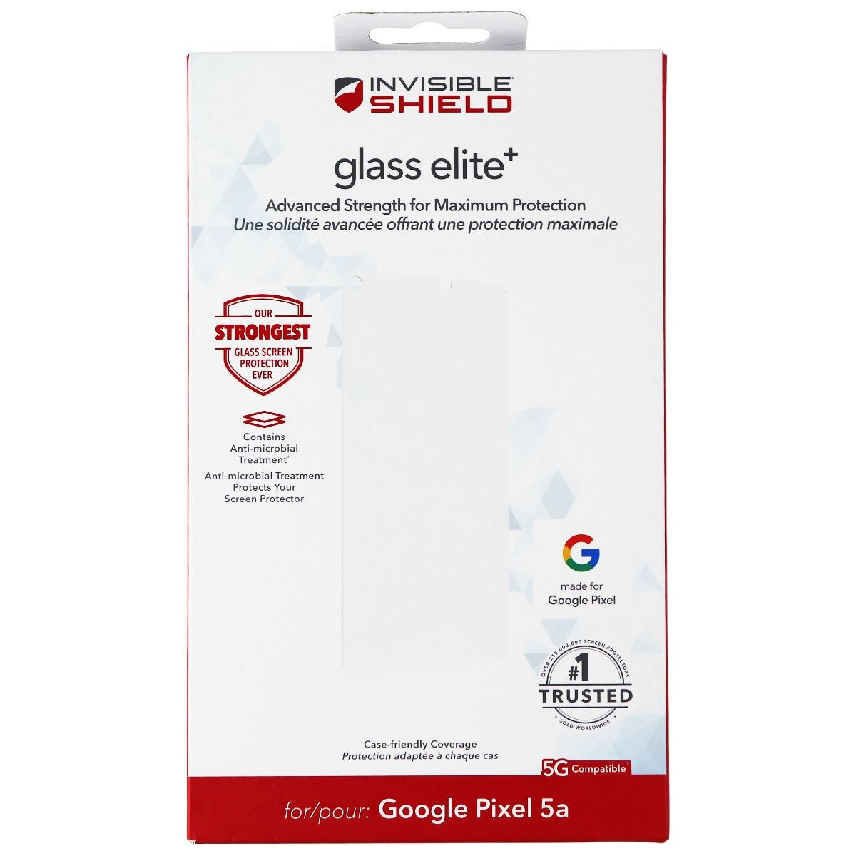 ZAGG InvisibleShield (Glass Elite+) Screen Protector for Google Pixel 5a - Clear Cell Phone - Screen Protectors Zagg - Simple Cell Bulk Wholesale Pricing - USA Seller