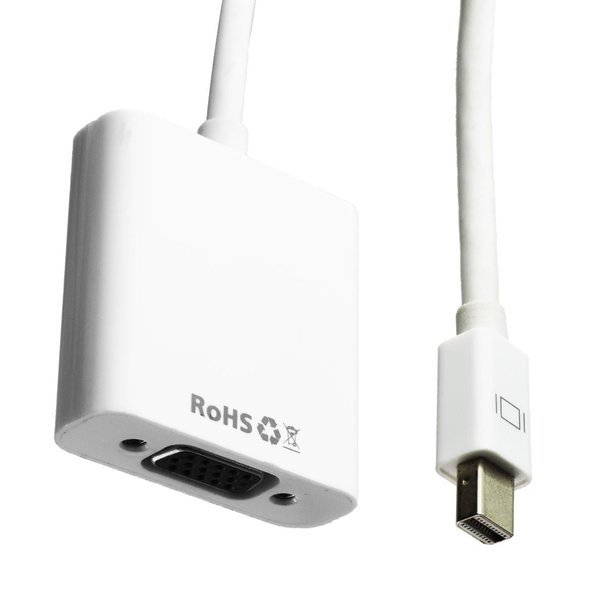 Victsing Male Mini DisplayPort to Female VGA Adapter Cable - White Computer/Network - Monitor/AV Cables & Adapters Victsing - Simple Cell Bulk Wholesale Pricing - USA Seller