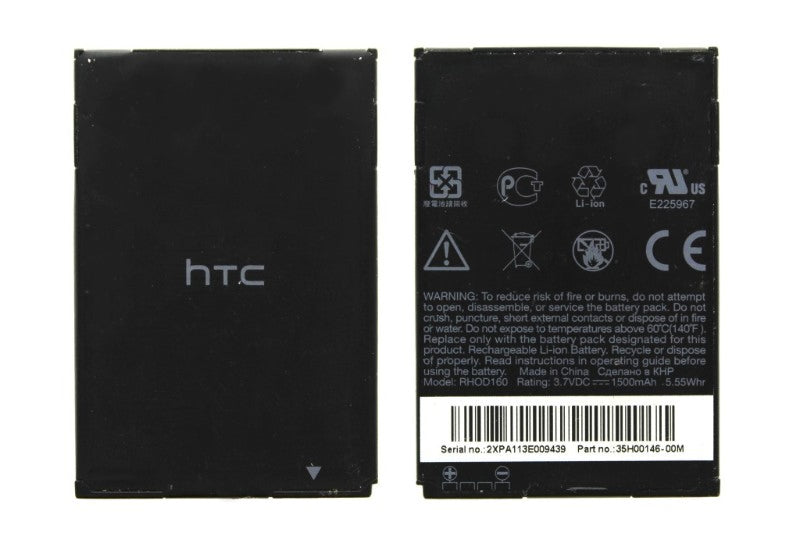 HTC Rechargeable 1,500mAh OEM Battery (RHOD160) for HTC EVO Shift 4G Cell Phone - Batteries HTC - Simple Cell Bulk Wholesale Pricing - USA Seller