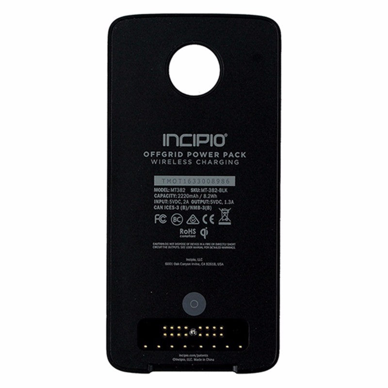 Incipio Offgrid 2200mAh Battery Case for Moto Z / Z Force - Black Cell Phone - Cases, Covers & Skins Incipio - Simple Cell Bulk Wholesale Pricing - USA Seller