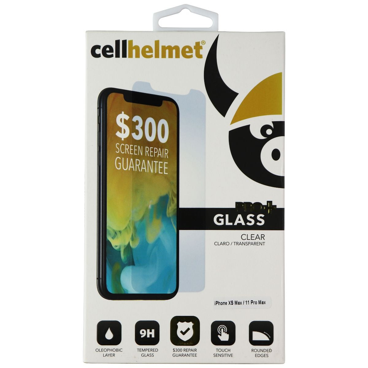 CellHelmet PRO+ Glass Tempered Glass for iPhone Xs Max / 11 Pro Max Cell Phone - Screen Protectors CellHelmet - Simple Cell Bulk Wholesale Pricing - USA Seller