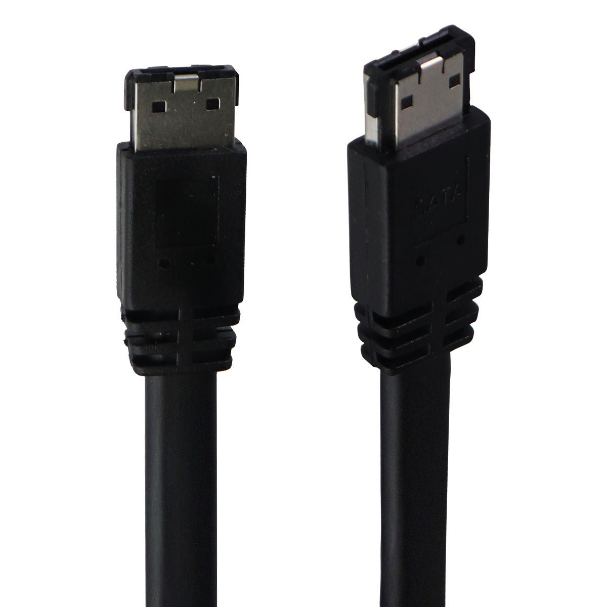 1-Meter (3.3ft) External SATA (eSATA to eSATA) Flat Cable - Black TV, Video & Audio Accessories - Video Cables & Interconnects Unbranded - Simple Cell Bulk Wholesale Pricing - USA Seller