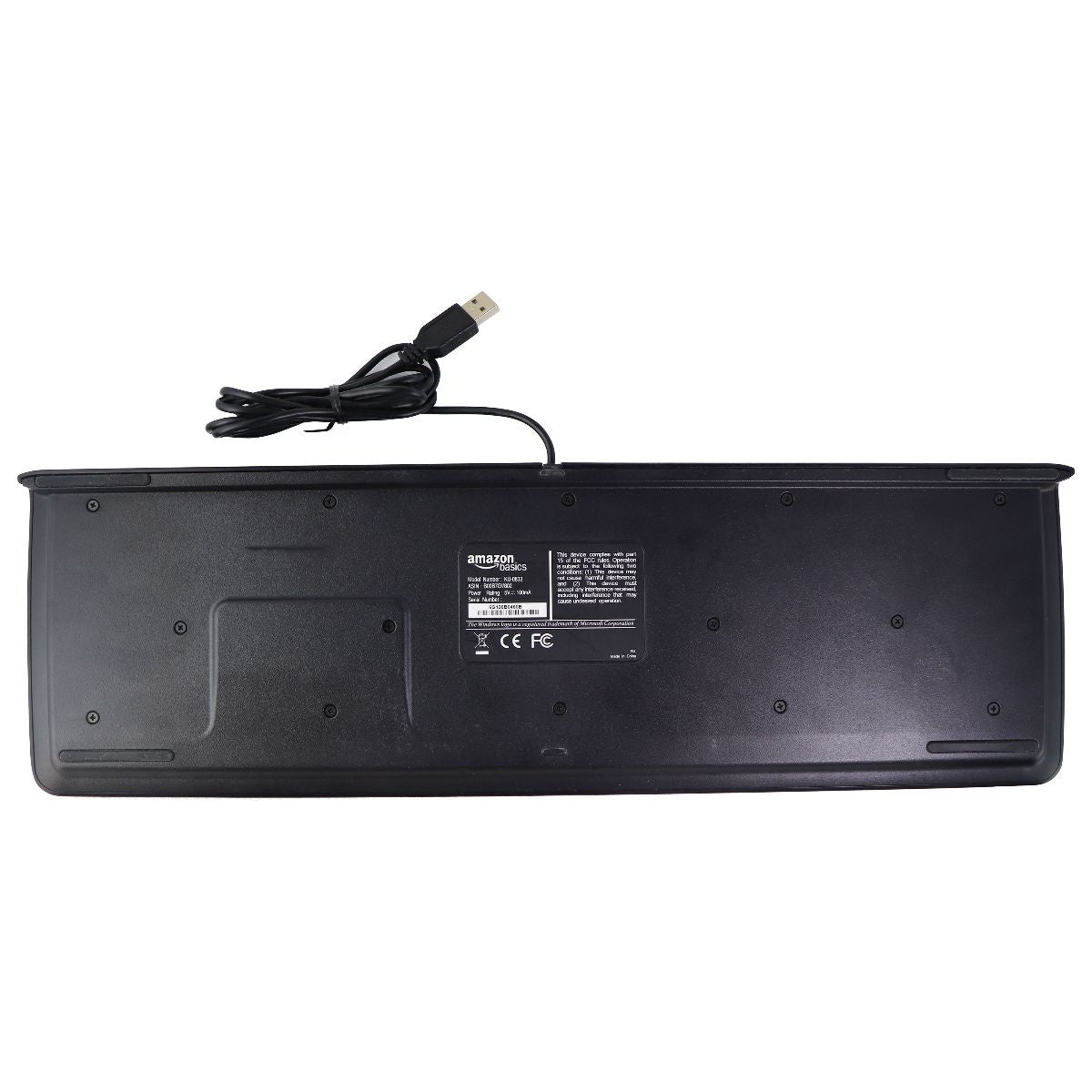 Amazon Basics Wired USB Keyboard for Windows PC & More - Black (KU-0833) Gaming/Console - Keyboards & Keypads AmazonBasics - Simple Cell Bulk Wholesale Pricing - USA Seller