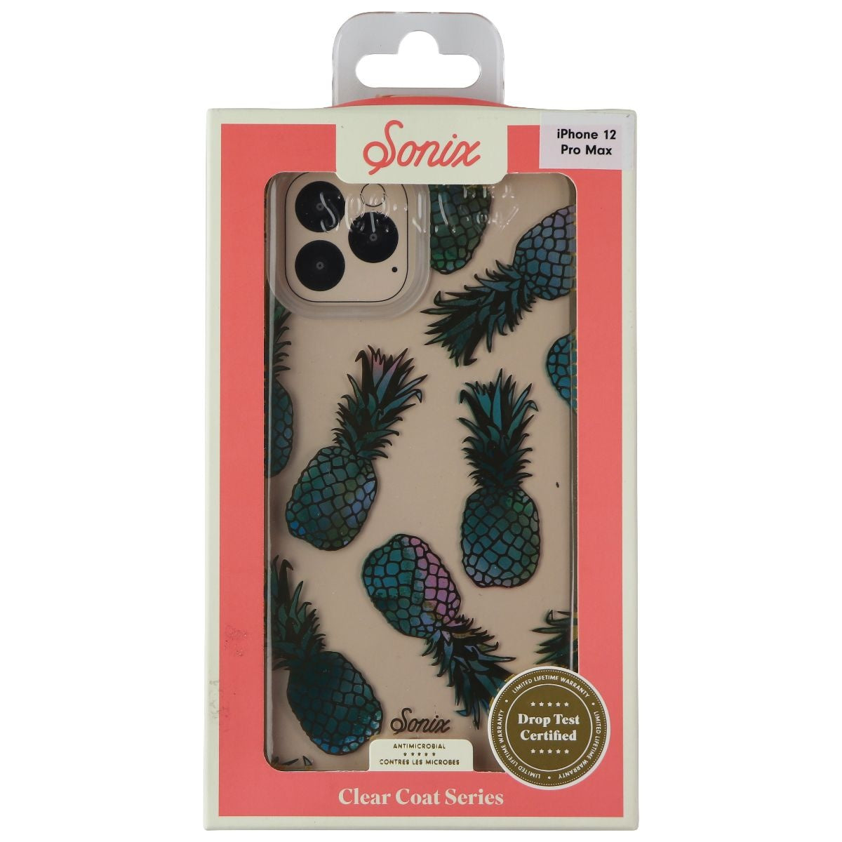 Sonix Clear Coat Case for Apple iPhone 12 Pro Max - Liana Teal Pineapples Cell Phone - Cases, Covers & Skins Sonix - Simple Cell Bulk Wholesale Pricing - USA Seller