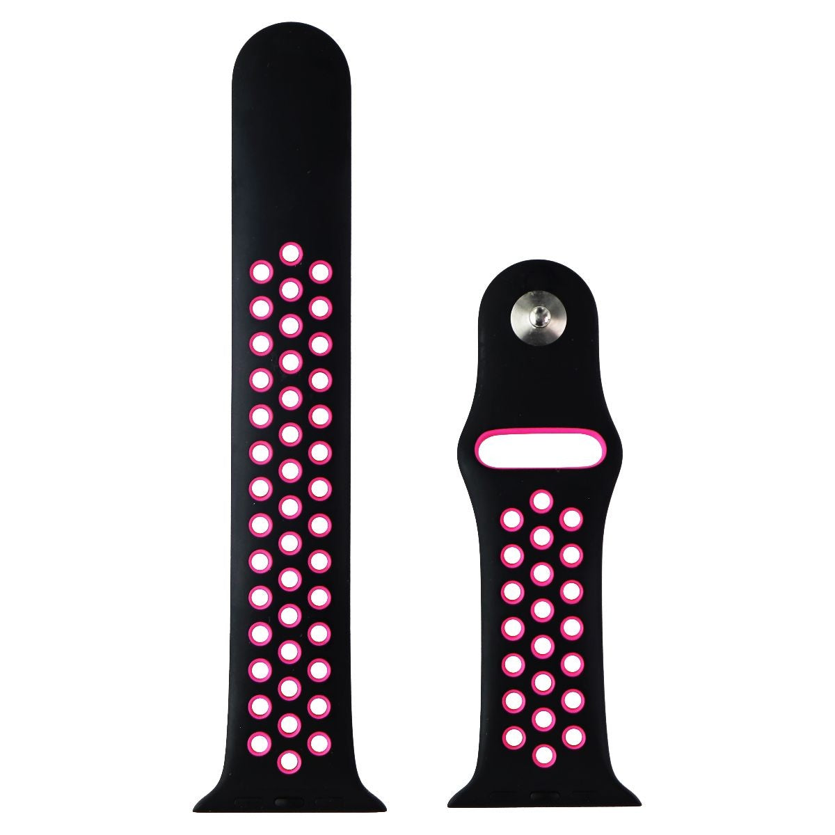 Apple 44mm Nike Sport Band for Apple Watch 42/44/45mm - Black / Pink (M/L Only) Smart Watch Accessories - Watch Bands Apple - Simple Cell Bulk Wholesale Pricing - USA Seller