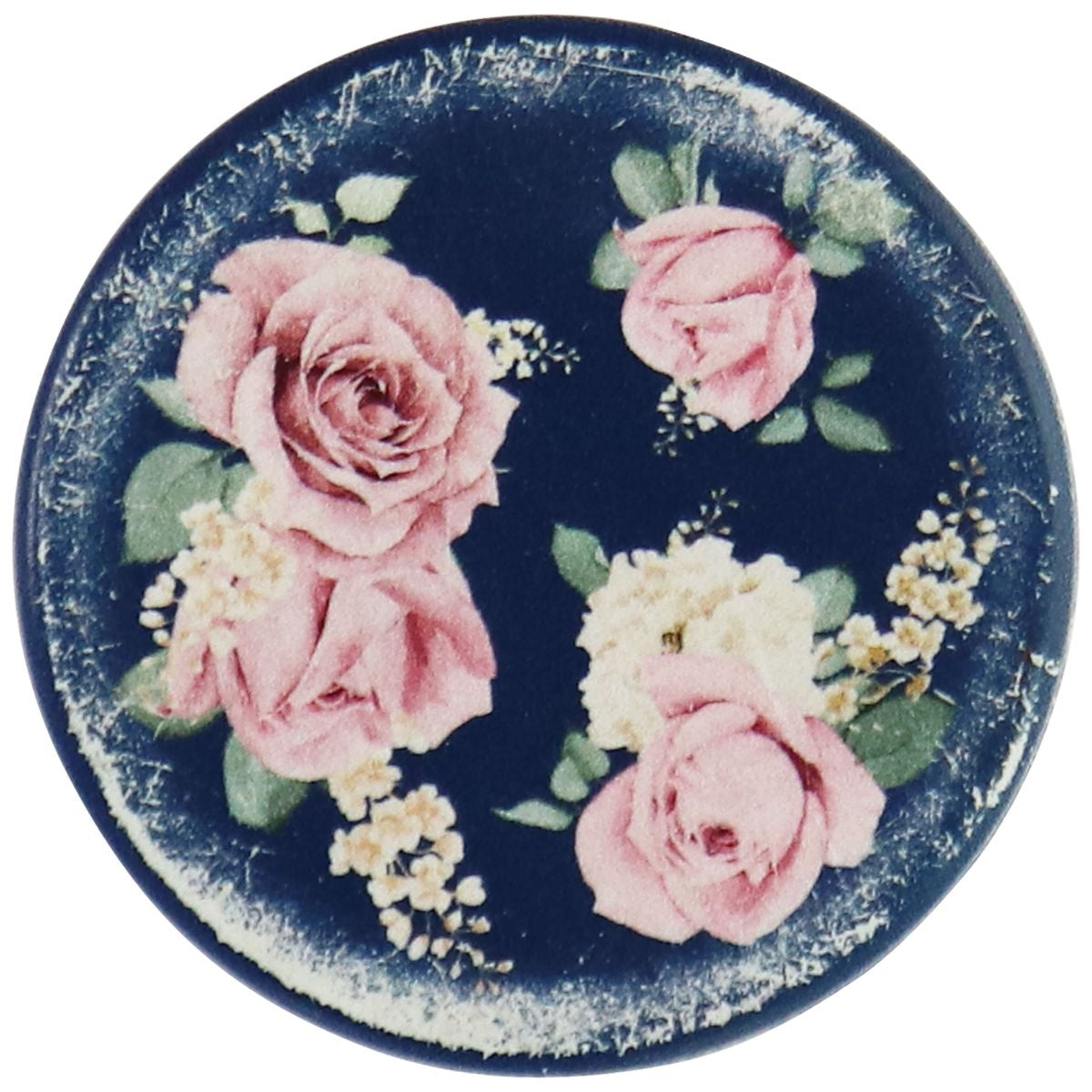 PopSockets PopGrip Swappable Top - Navy/Pink Rose (Top ONLY/No Base) Cell Phone - Mounts & Holders PopSockets - Simple Cell Bulk Wholesale Pricing - USA Seller