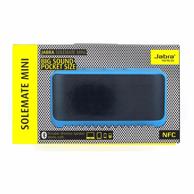 Jabra SOLEMATE MINI Series Wireless Bluetooth Portable Speaker - Blue Cell Phone - Audio Docks & Speakers Jabra - Simple Cell Bulk Wholesale Pricing - USA Seller