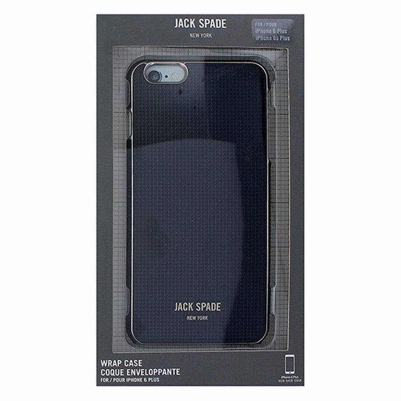 Jack Spade Hardshell Wrap Case for iPhone 6 Plus / 6s Plus - Silver / Navy Cell Phone - Cases, Covers & Skins Jack Spade - Simple Cell Bulk Wholesale Pricing - USA Seller
