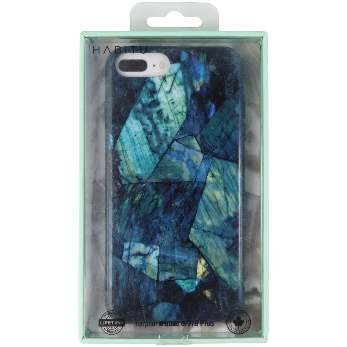 Habitu Case for Apple iPhone 8 Plus/7 Plus/6s Plus - Turquoise/Blue Marble Cell Phone - Cases, Covers & Skins Habitu - Simple Cell Bulk Wholesale Pricing - USA Seller