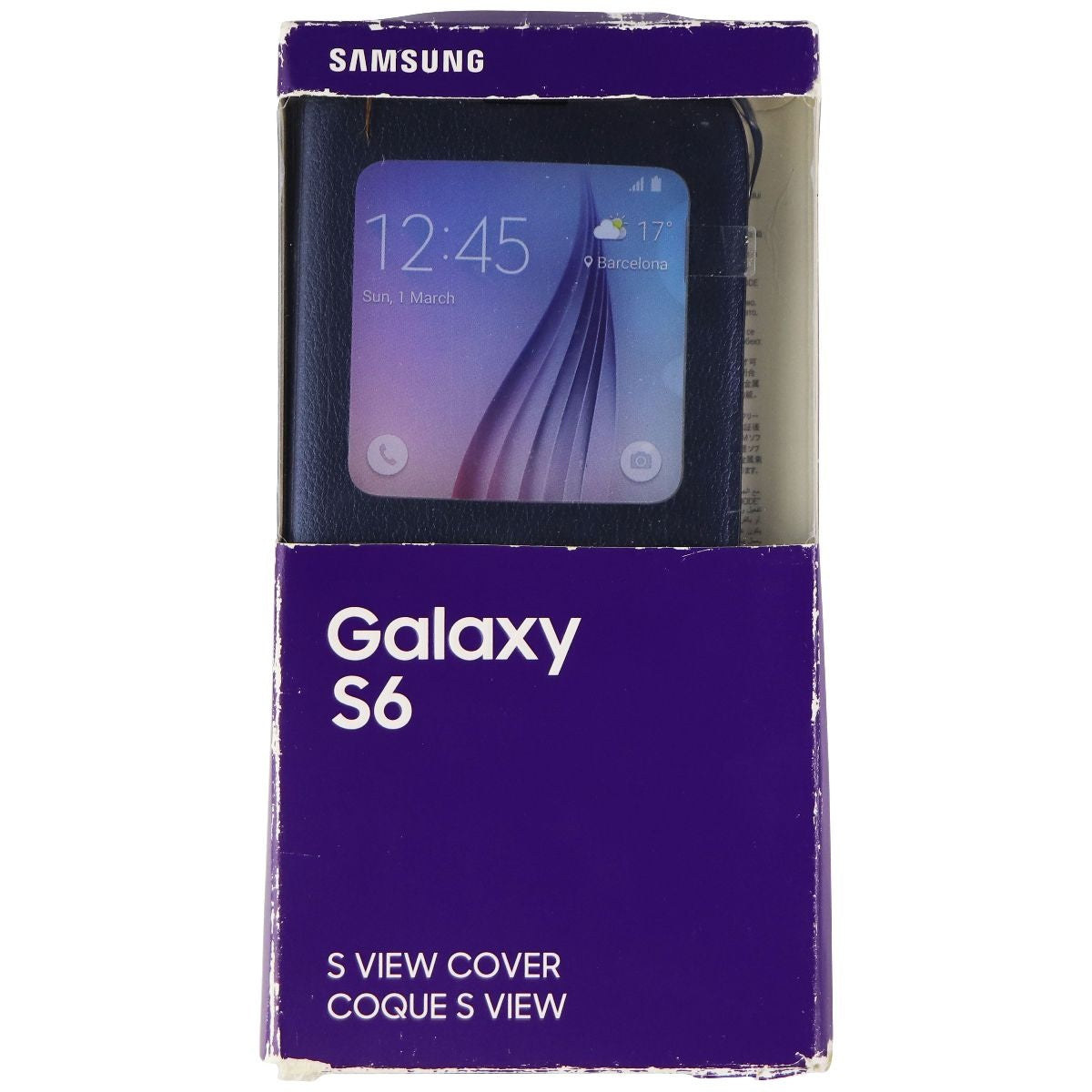 Samsung Official S View Cover for Galaxy S6 - Dark Blue (EF-CG920PBE) Cell Phone - Cases, Covers & Skins Samsung - Simple Cell Bulk Wholesale Pricing - USA Seller