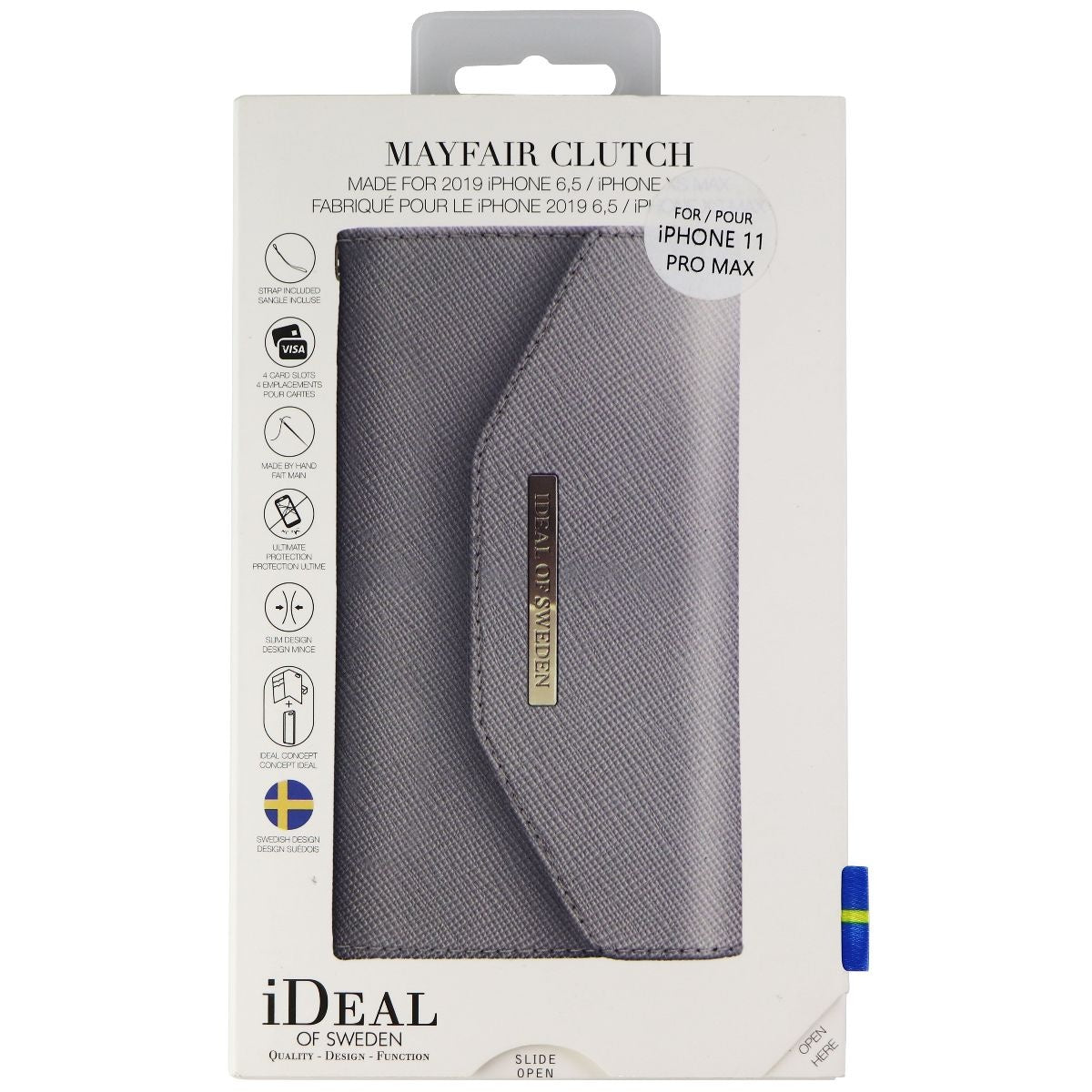iDeal of Sweden Mayfair Clutch Case for Apple iPhone 11 Pro Max / Xs Max - Gray Cell Phone - Cases, Covers & Skins iDeal of Sweden - Simple Cell Bulk Wholesale Pricing - USA Seller