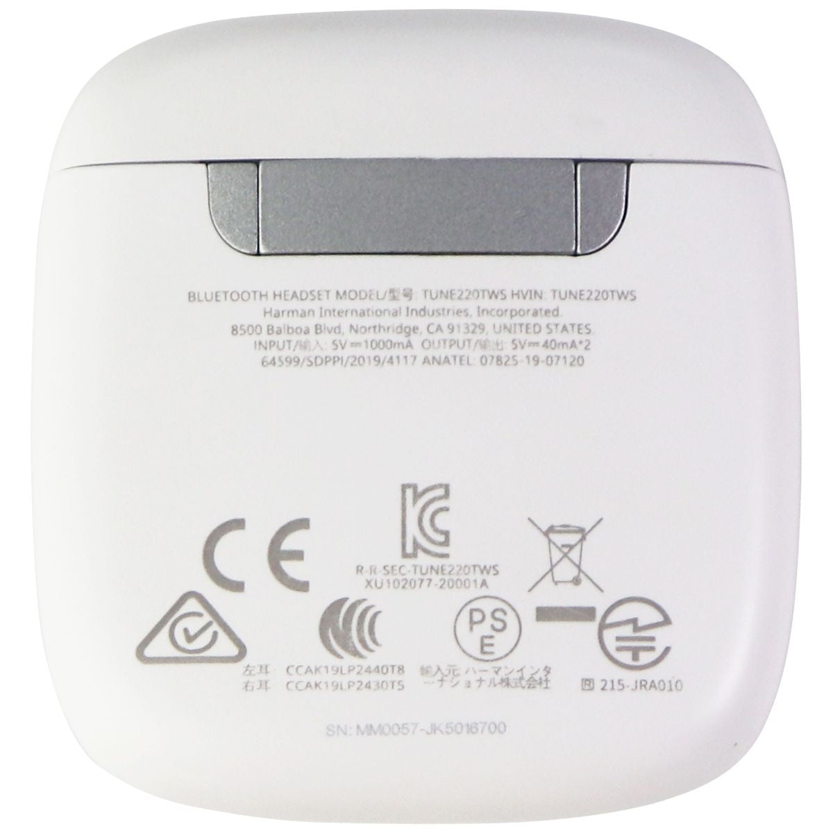 JBL Tune 220TWS True Wireless In-Ear Headphones - White Portable Audio - Headphones JBL - Simple Cell Bulk Wholesale Pricing - USA Seller