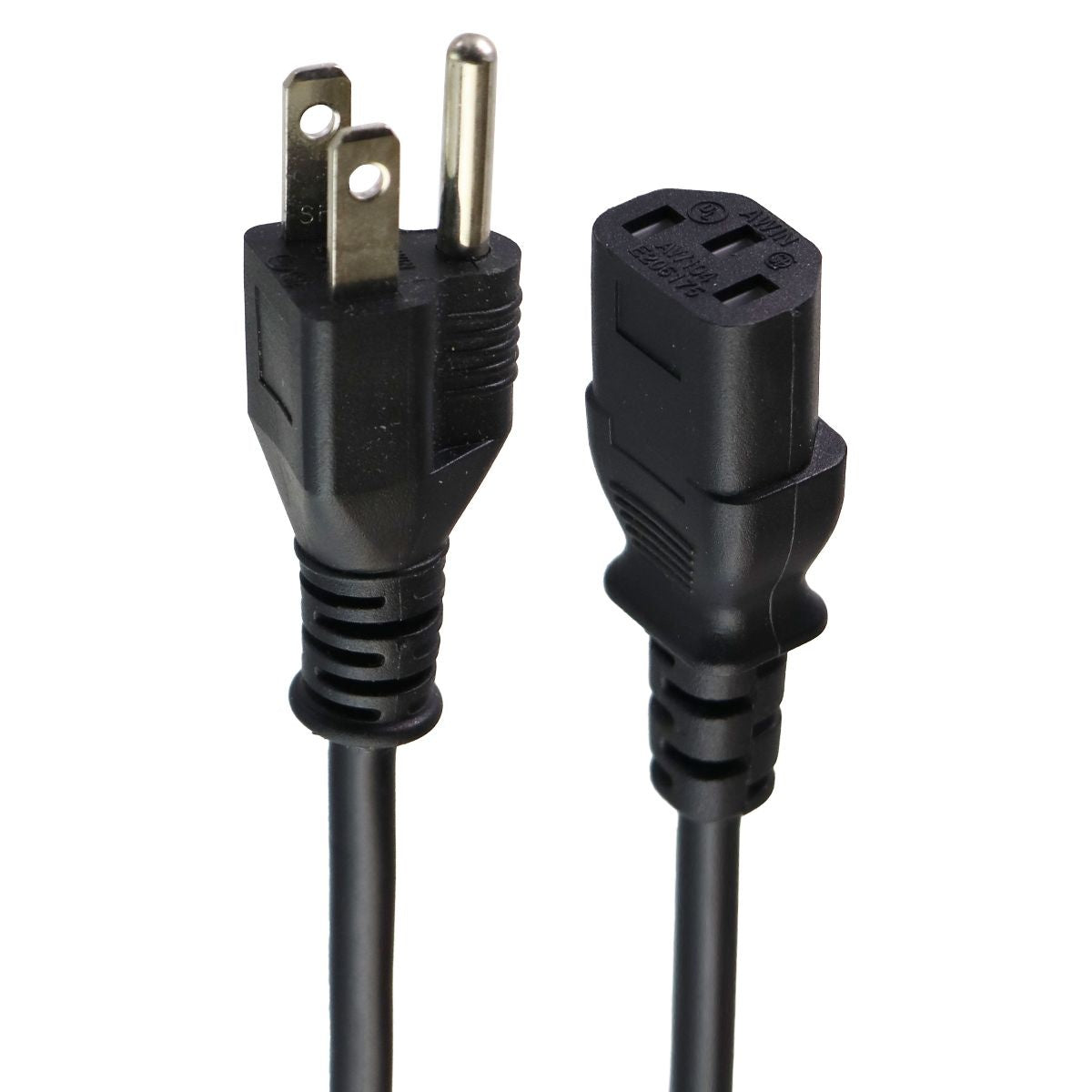 Computer Power Supply Cable 6ft AWIN E206175 - Black Computer/Network - Plugs, Jacks & Wall Plates Awin - Simple Cell Bulk Wholesale Pricing - USA Seller