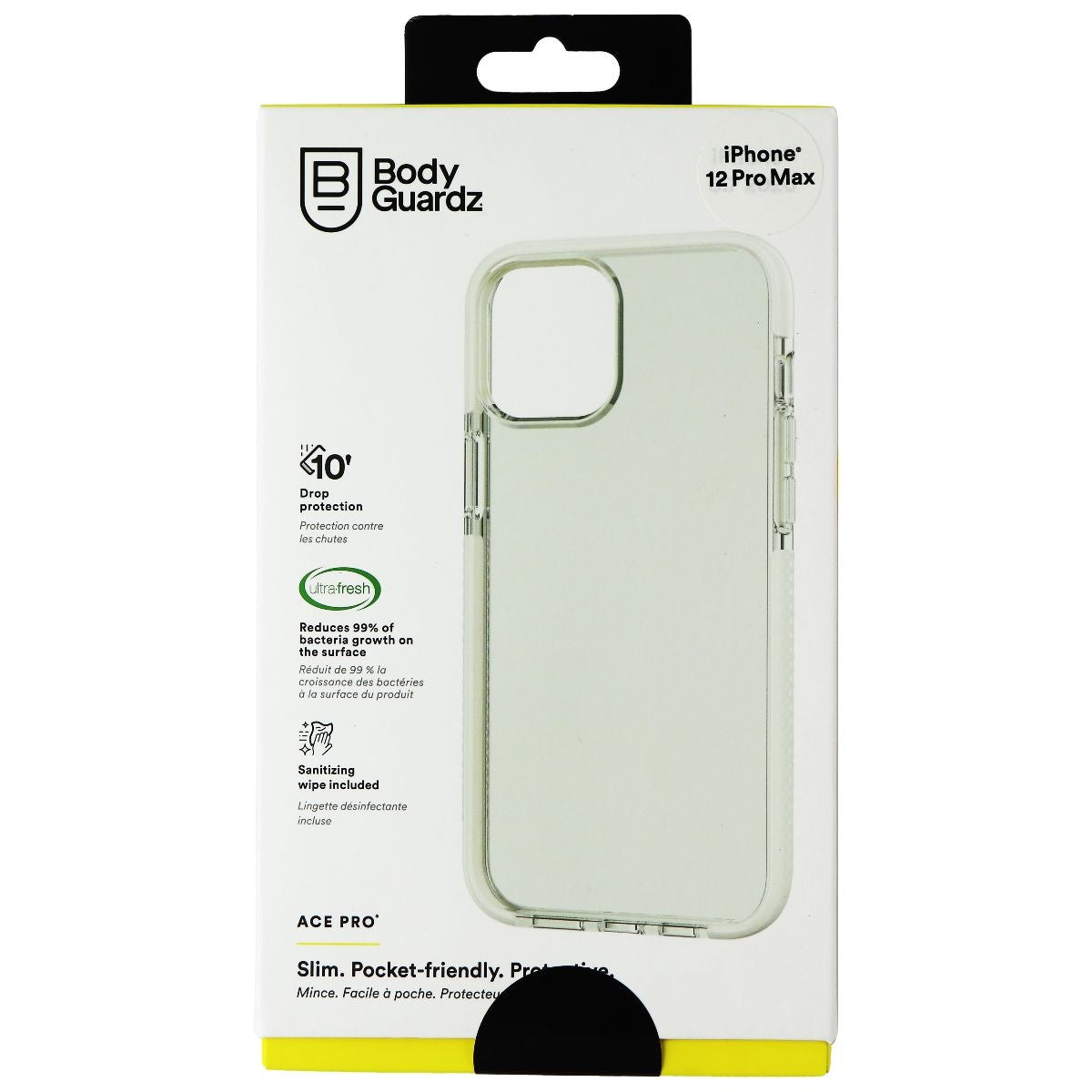 Bodyguardz Ace Pro Case For iPhone 12 Pro Max (Clear/White) Cell Phone - Cases, Covers & Skins BODYGUARDZ - Simple Cell Bulk Wholesale Pricing - USA Seller