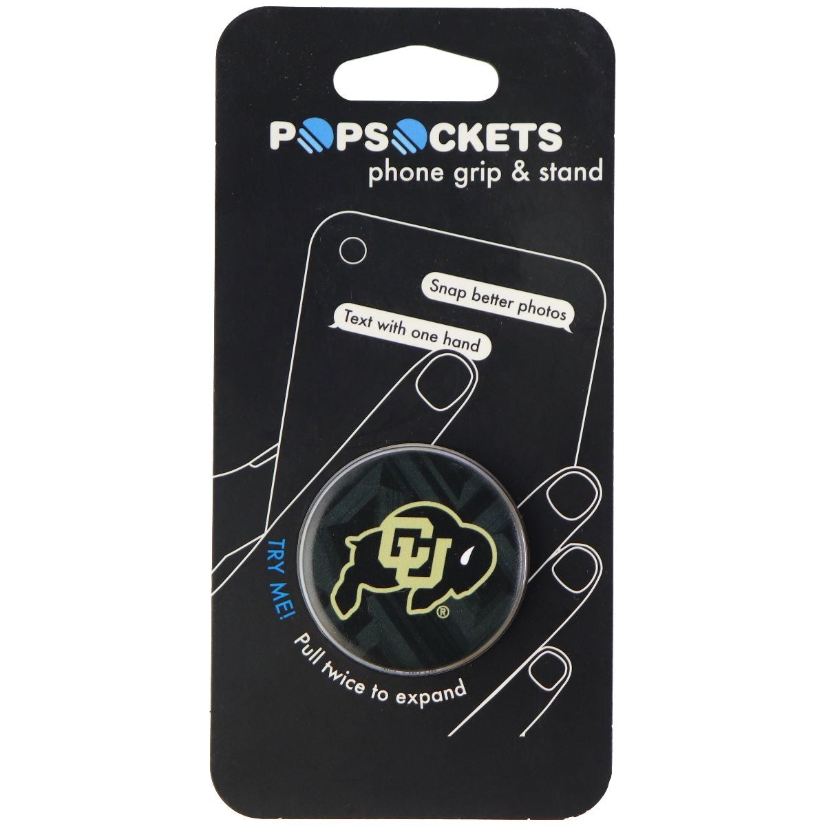 PopSockets: Collapsible Grip & Stand - University of Colorado Buffaloes Cell Phone - Mounts & Holders PopSockets - Simple Cell Bulk Wholesale Pricing - USA Seller