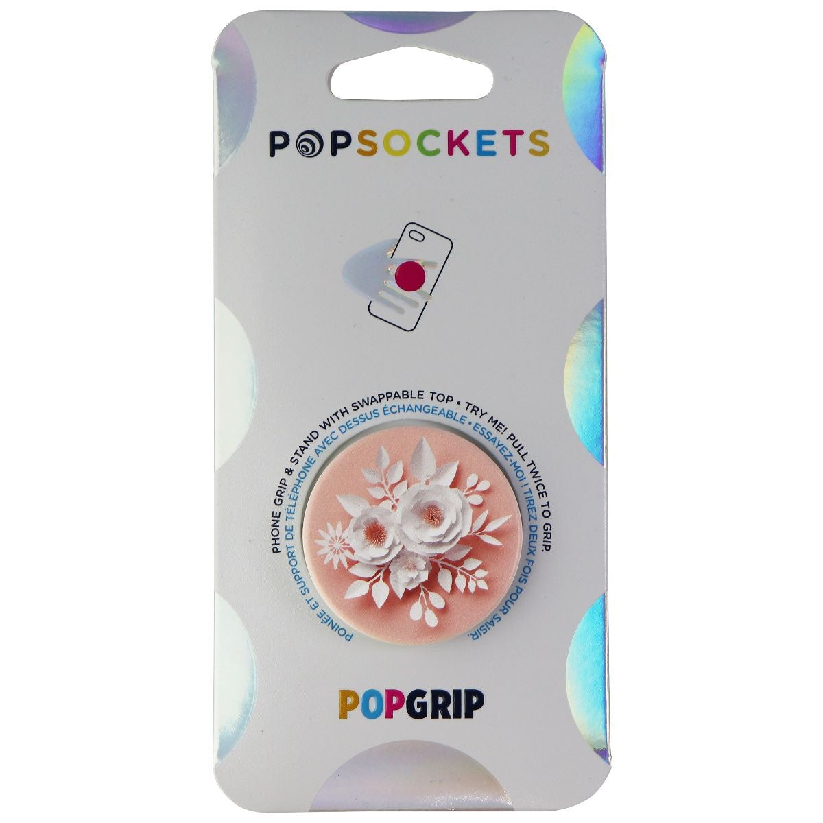 PopSockets: PopGrip Expanding Stand & Grip w/ Swappable Top - Paper Flowers Cell Phone - Mounts & Holders PopSockets - Simple Cell Bulk Wholesale Pricing - USA Seller