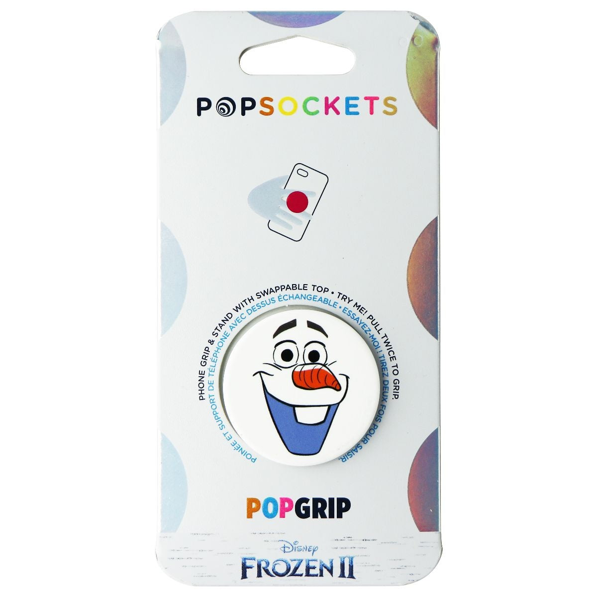 PopSockets: PopGrip with Swappable Top for Phones & Tablets - Frozen Olaf Gloss Cell Phone - Mounts & Holders PopSockets - Simple Cell Bulk Wholesale Pricing - USA Seller
