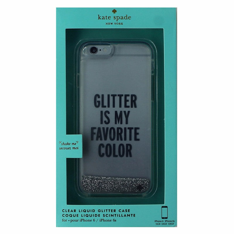 Kate Spade Clear Liquid Glitter Series Hybrid Case for iPhone 6/6s - Silver Cell Phone - Cases, Covers & Skins Kate Spade - Simple Cell Bulk Wholesale Pricing - USA Seller