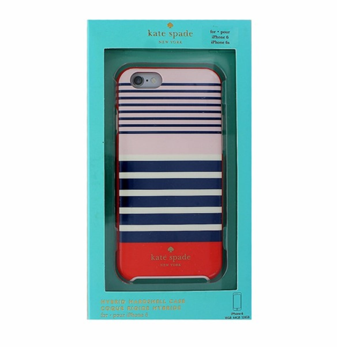 Kate Spade iPhone 6s Hard Shell Case Cover - Red / Navy / Blush Cell Phone - Cases, Covers & Skins Kate Spade - Simple Cell Bulk Wholesale Pricing - USA Seller
