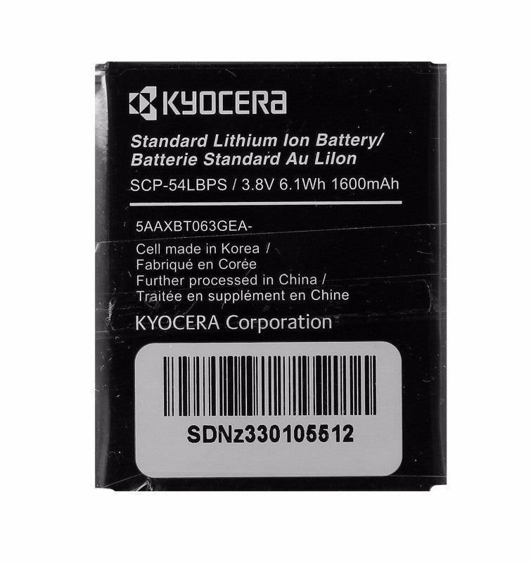 Kyocera (1,600mAh) Rechargeable OEM Battery for Kyo Hydro Edge (SCP-54LBPS) Cell Phone - Batteries Kyocera - Simple Cell Bulk Wholesale Pricing - USA Seller