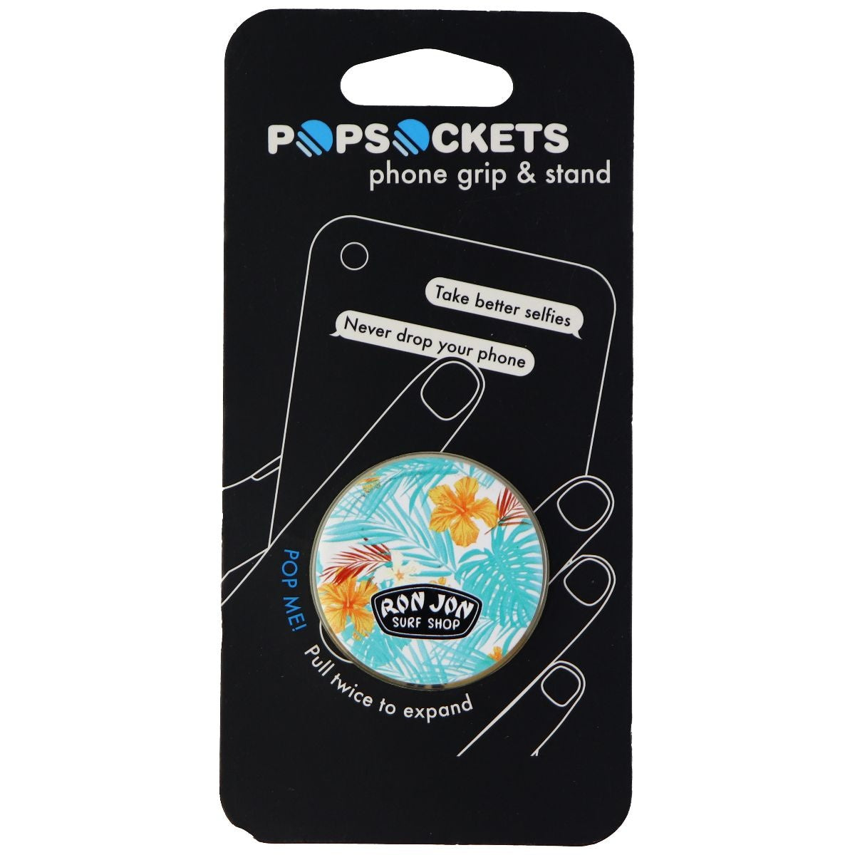 PopSockets Collapsible Grip & Stand - Ron Jon Surf Shop / Palm Leaves Cell Phone - Mounts & Holders PopSockets - Simple Cell Bulk Wholesale Pricing - USA Seller