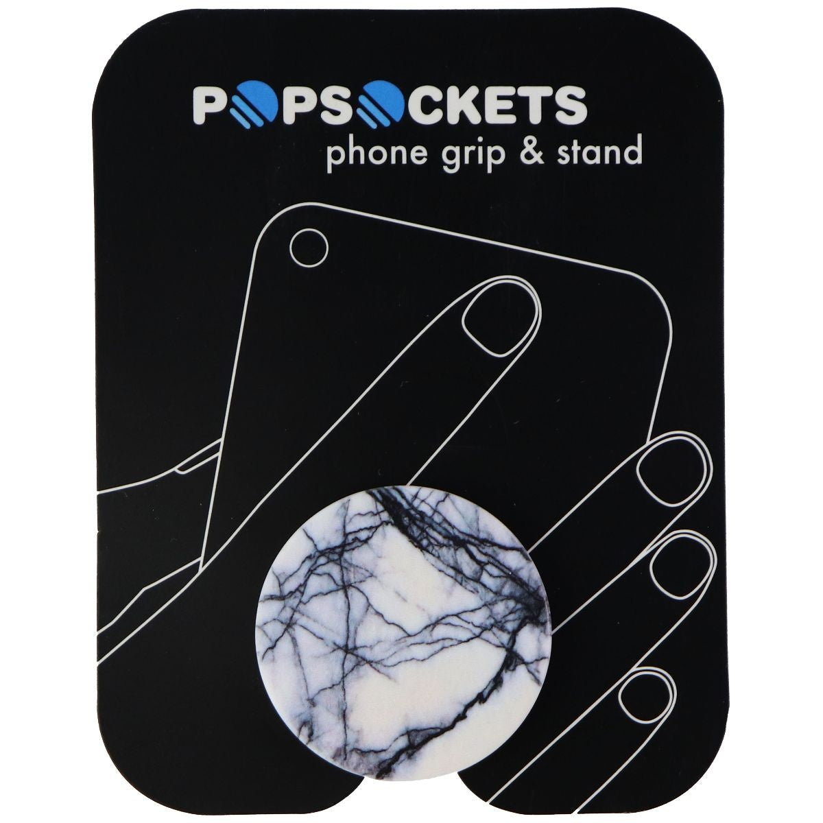PopSockets: Collapsible Grip & Stand for Phones and Tablets - White Marble Cell Phone - Mounts & Holders PopSockets - Simple Cell Bulk Wholesale Pricing - USA Seller