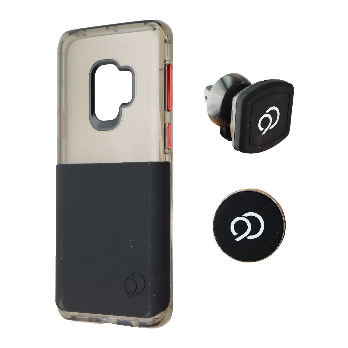 Nimbus9 Ghost2 Series Case AND Magnet Mount for Samsung Galaxy S9 - Black/Clear Cell Phone - Cases, Covers & Skins Nimbus9 - Simple Cell Bulk Wholesale Pricing - USA Seller