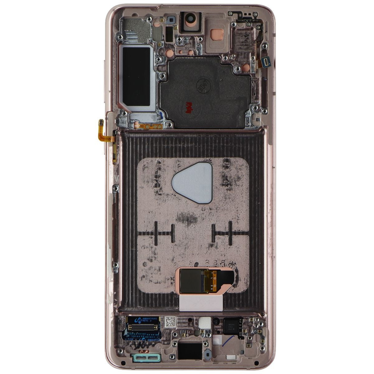 OLED Assembly with Frame for Samsung Galaxy (S21+) 5G - Phantom Violet / Gold Cell Phone - Replacement Parts & Tools Unbranded - Simple Cell Bulk Wholesale Pricing - USA Seller