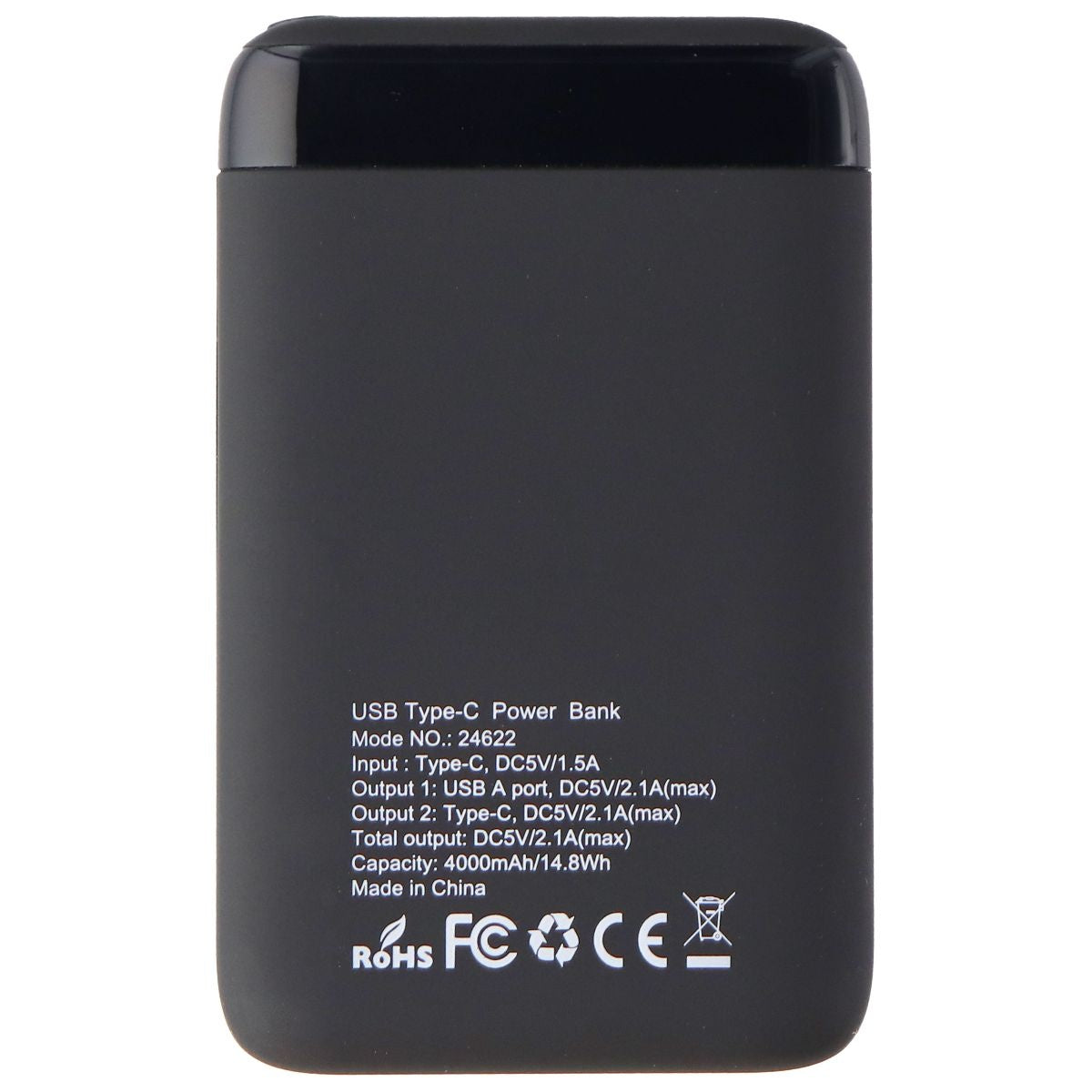 mWorks! mPOWER! 4,000mAh Portable USB and USB-C Power Bank - Black Cell Phone - Chargers & Cradles mWorks! - Simple Cell Bulk Wholesale Pricing - USA Seller