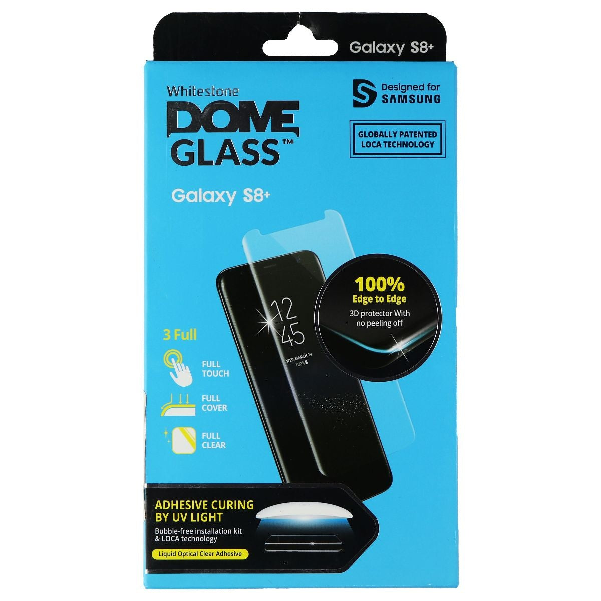 Whitestone Dome Glass Screen Protector for Samsung Galaxy (S8+) Cell Phone - Screen Protectors Whitestone - Simple Cell Bulk Wholesale Pricing - USA Seller