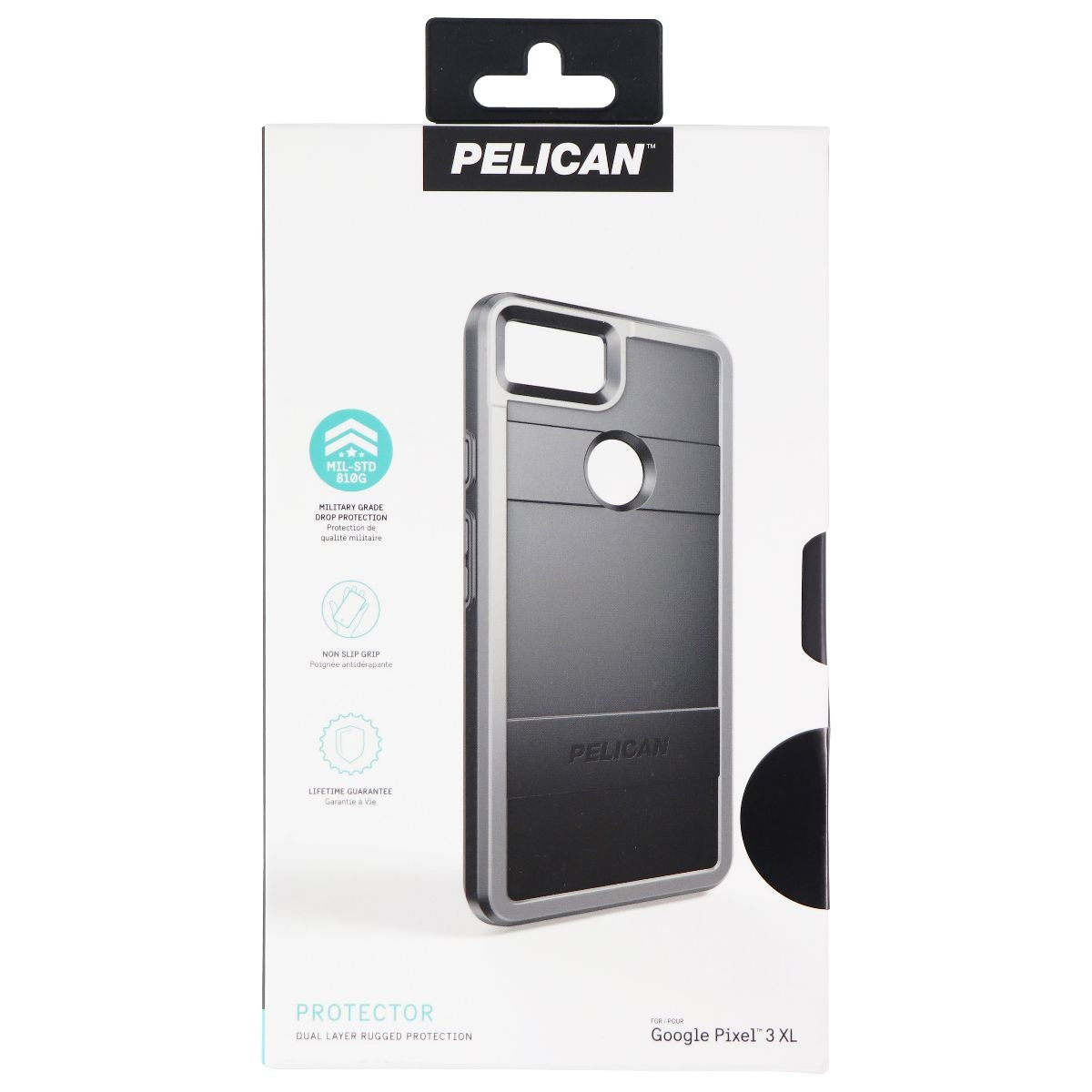 Pelican Protector Series Hard Case for Google Pixel 3 XL - Black/Light Gray Cell Phone - Cases, Covers & Skins Pelican - Simple Cell Bulk Wholesale Pricing - USA Seller