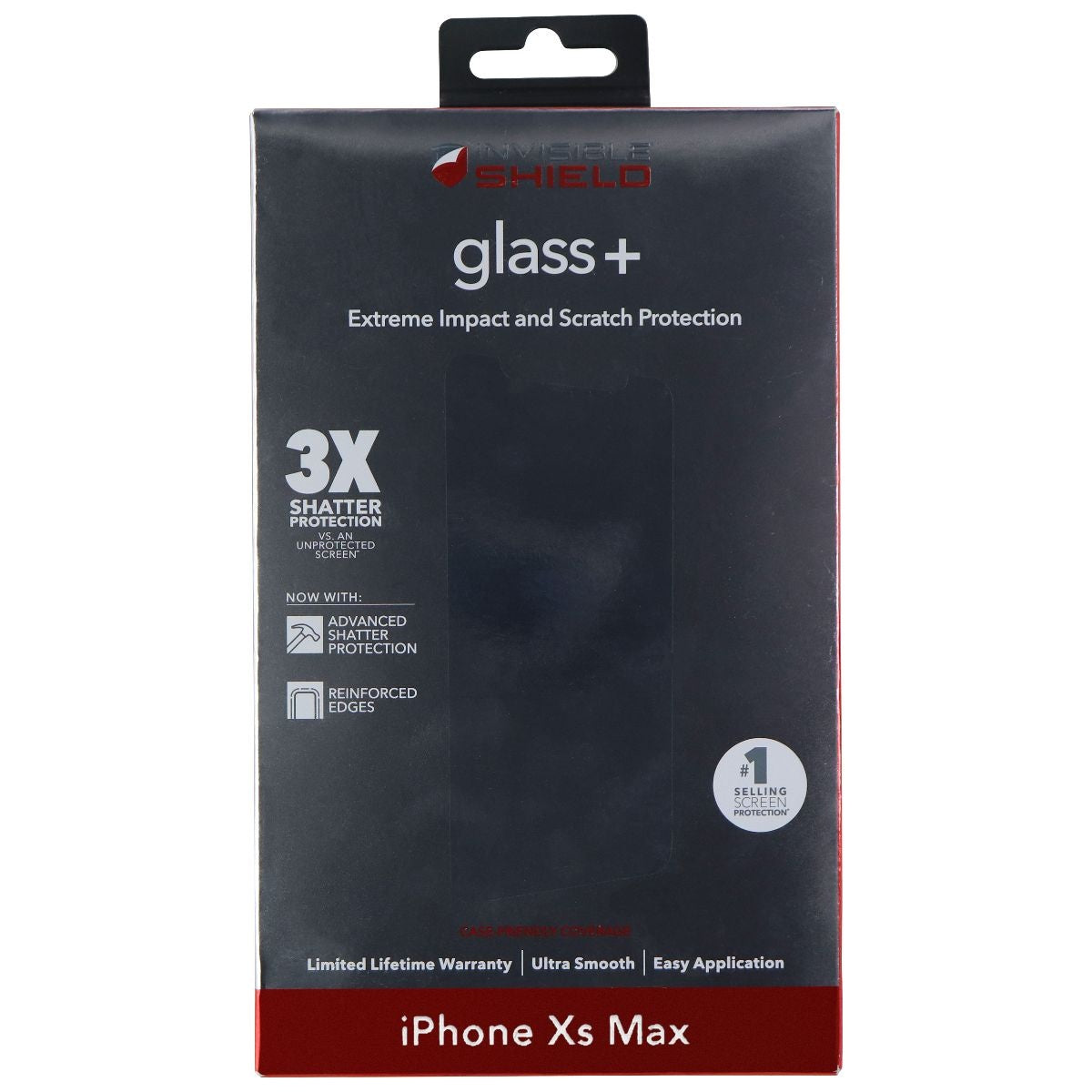 ZAGG InvisibleShield (Glass+) Screen Protector for Apple iPhone Xs Max - Clear Cell Phone - Screen Protectors Zagg - Simple Cell Bulk Wholesale Pricing - USA Seller
